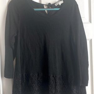 Lace trimmed Loft top